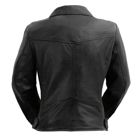 Chloe Womens Fashion Leather Jacket - Picture 5 of 6